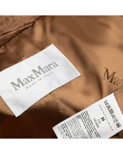 Max Mara Ubranie brązowy płaszcz miś