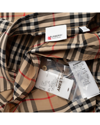 Burberry Koszula męska w kartę XL z logo