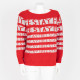 Trussardi Sweter czerwony w napisy