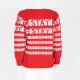 Trussardi Sweter czerwony w napisy