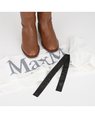 Max Mara Kozaki brazowe wykończone węłną