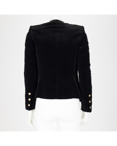 Balmain Marynarka czarna aksamitna