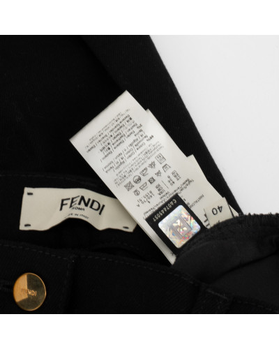 Fendi Ubranie czarne jeansy dzwony