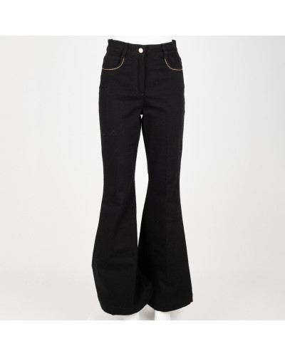 Fendi Ubranie czarne jeansy dzwony