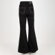 Fendi Ubranie czarne jeansy dzwony