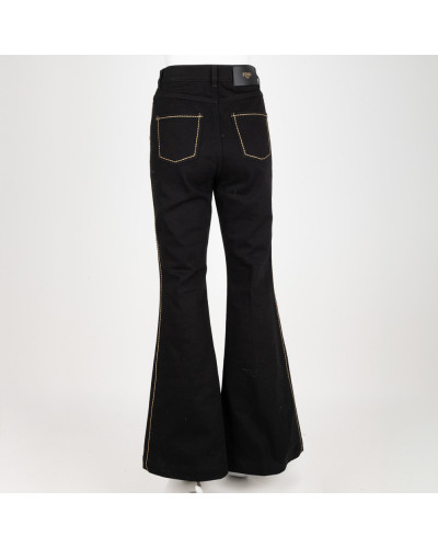 Fendi Ubranie czarne jeansy dzwony