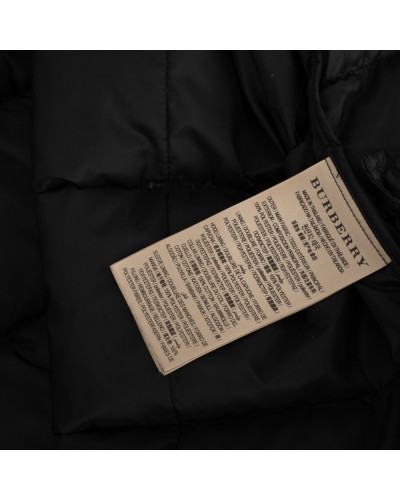 Burberry Kurtka czarna puchowa długa