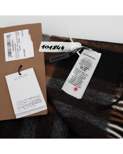 Burberry Szalik krata czarno-braz