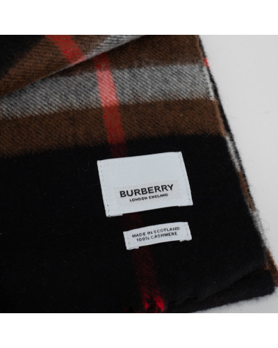 Burberry Szalik krata czarno-braz