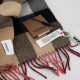 Burberry Szalik dwustronny kaszmirowy tb bordo