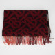 Burberry Szalik dwustronny kaszmirowy tb bordo