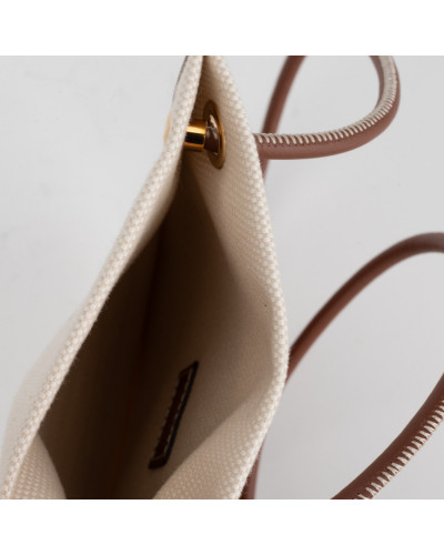 Burberry Torebka beżowa crossbody z logo