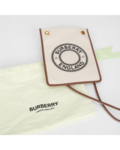 Burberry Torebka beżowa crossbody z logo
