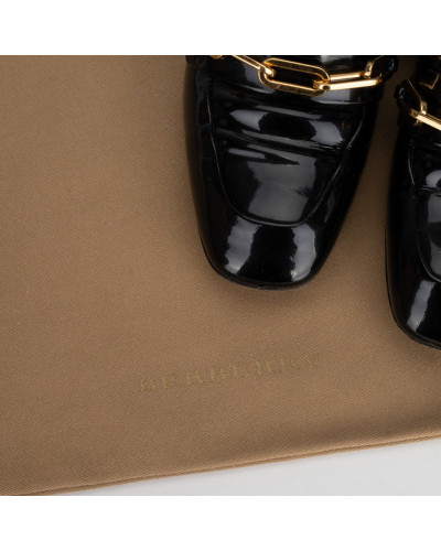 Burberry Botki czarne lakierowane