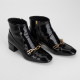 Burberry Botki czarne lakierowane