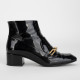 Burberry Botki czarne lakierowane