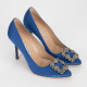 Manolo Blahnik  Buty niebieskie szpilki