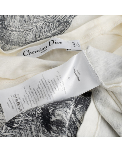 Dior T-shirt biały Mykonos, mała plamka