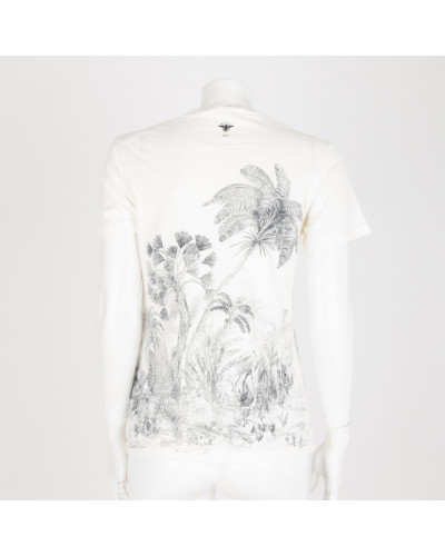 Dior T-shirt biały Mykonos, mała plamka