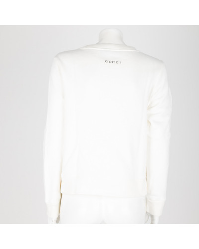 Gucci Ubranie biała bluza ze wzorem na przodzie