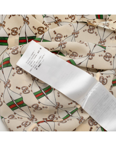 Gucci Koszula bezowe we wzory i logo
