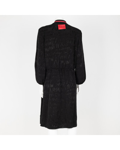 Armani Sukienka czarna w napisy