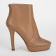 Jimmy Choo Buty brązowe botki na obcasie