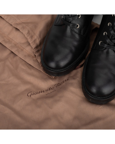 Gianvito Rossi Buty czarne botki sznurowane
