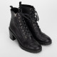 Gianvito Rossi Buty czarne botki sznurowane
