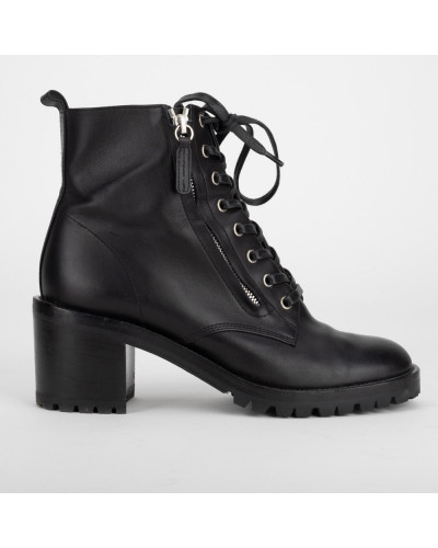 Gianvito Rossi Buty czarne botki sznurowane