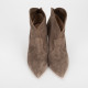 Gianvito Rossi Buty khaki zamszowe botki