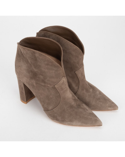 Gianvito Rossi Buty khaki zamszowe botki