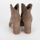 Gianvito Rossi Buty khaki zamszowe botki