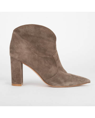 Gianvito Rossi Buty khaki zamszowe botki