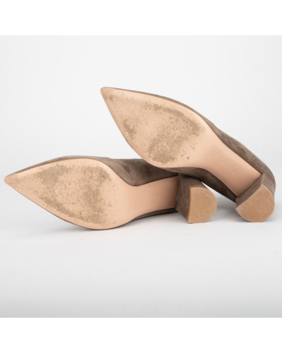 Gianvito Rossi Buty khaki zamszowe botki