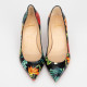 Christian Louboutin szpilki czarne w kwiaty