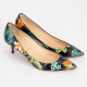 Christian Louboutin szpilki czarne w kwiaty