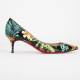 Christian Louboutin szpilki czarne w kwiaty