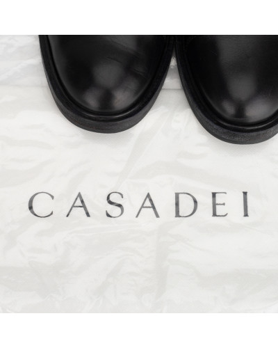 Casadei Botki czarne sznurowane