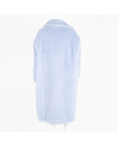 Max Mara Płaszcz teddy blekitny