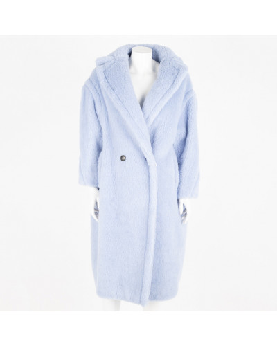 Max Mara Płaszcz teddy blekitny