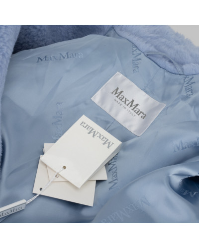 Max Mara Płaszcz teddy blekitny