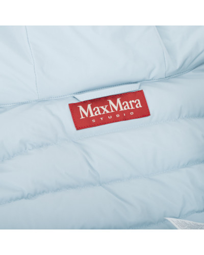Max Mara Kurtka niebieska z futerkiem
