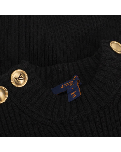 Louis Vuitton Sweter czarny z guzikami