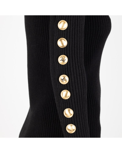 Louis Vuitton Sweter czarny z guzikami