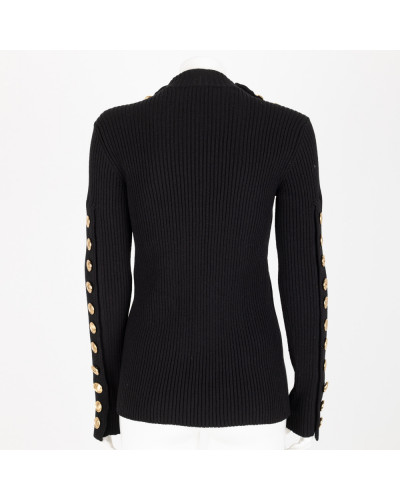 Louis Vuitton Sweter czarny z guzikami