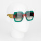 Gucci Akcesoria okulary brokatowe zielone