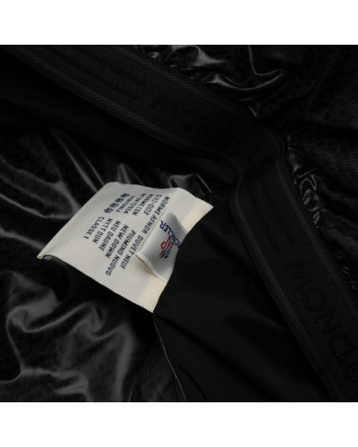Moncler Kurtka czarna z kapturem