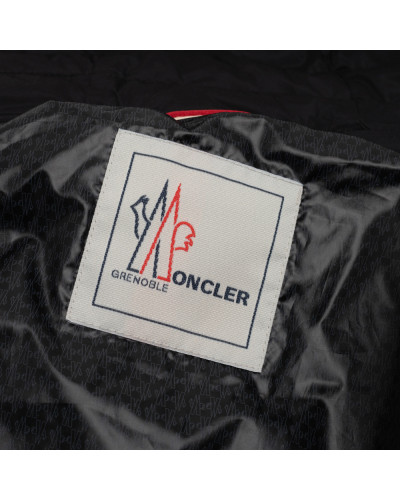 Moncler Kurtka czarna z kapturem