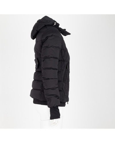 Moncler Kurtka czarna z kapturem